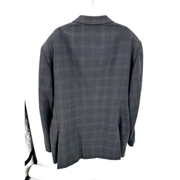 ARMANI COLLEZIONI jacket blazer sport coat 100% wool made in italy gray 48L - Picture 6 of 9